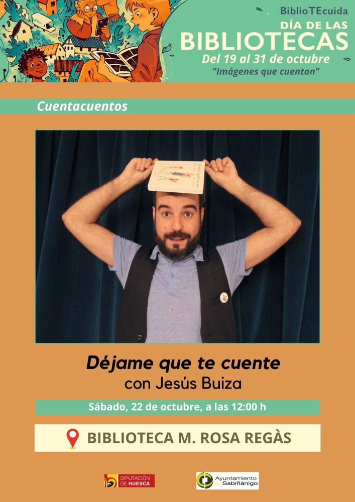 Imagen Día de las Bibliotecas. Cuentacuentos con Jesús Buiza en la Biblioteca.