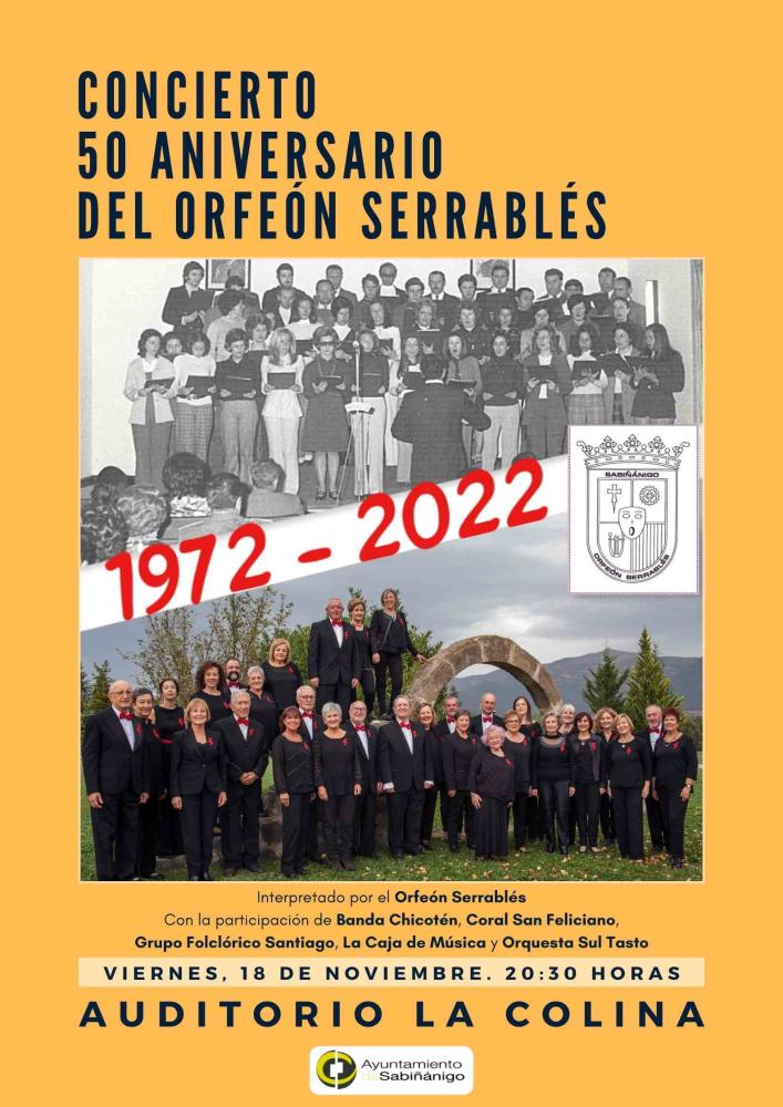 Imagen Concierto 50 aniversario del Orfeón Serrablés