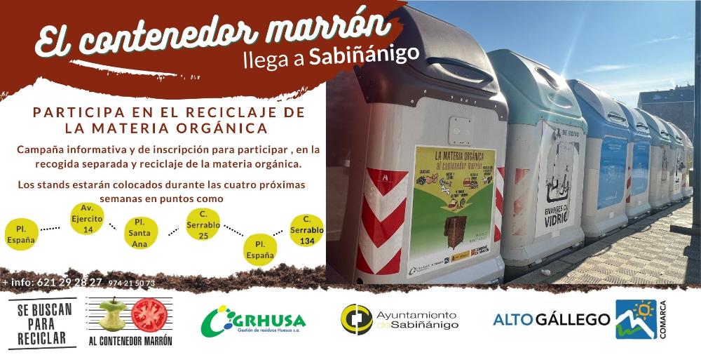 Imagen Llega el contenedor marrón a Sabiñánigo para el reciclaje de la materia orgánica