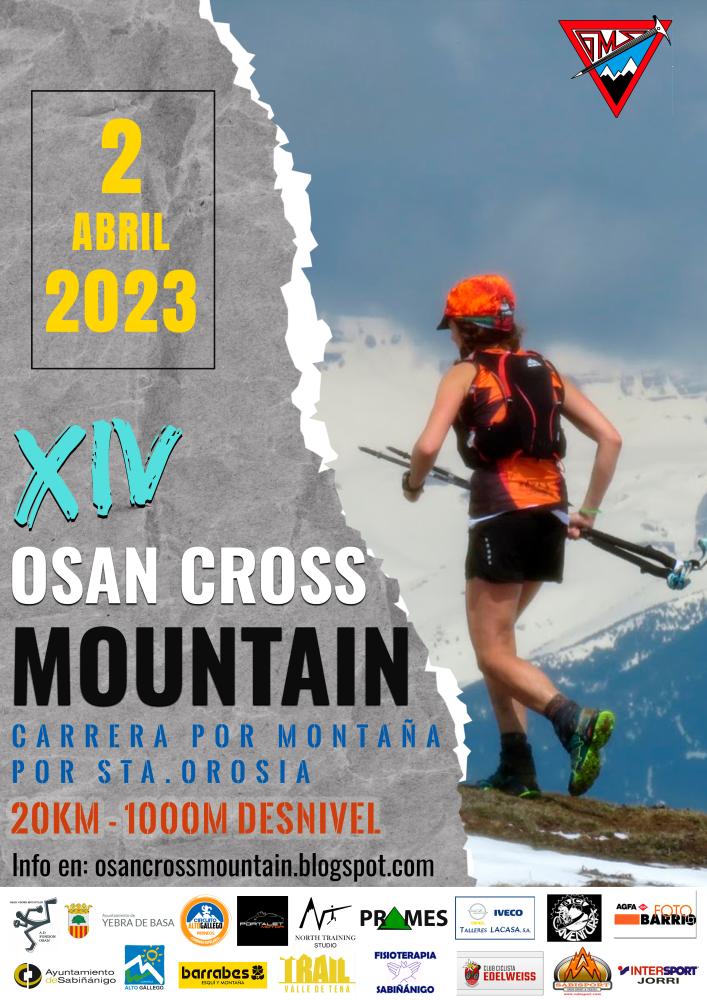 Imagen: cartel osan cross mountain + patrocinadores 2023