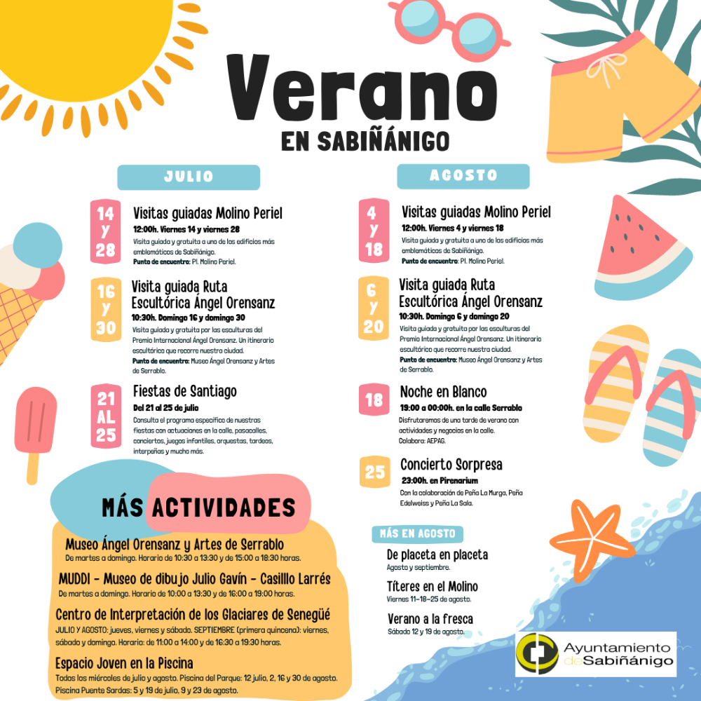Imagen Sabiñánigo presenta un programa lleno de actividades para este verano