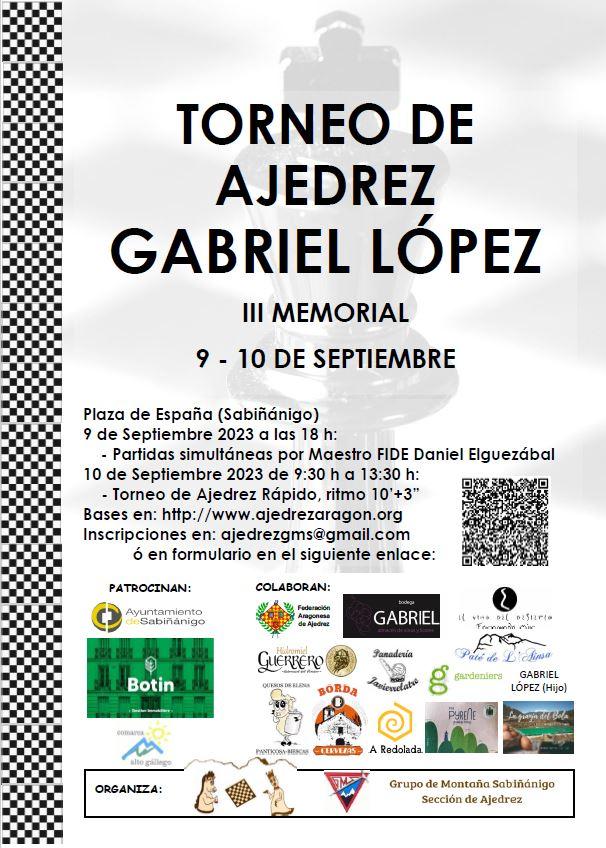 Imagen Torneo de ajedrez Gabriel López III Memorial