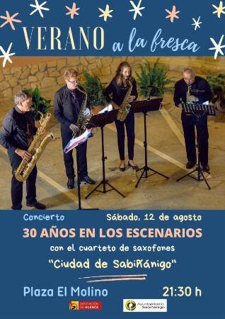 Image Verano a la fresca Sabiñánigo Cuarteto Saxofones.JPG