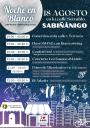 Noche en Blanco - Cartel con horarios
