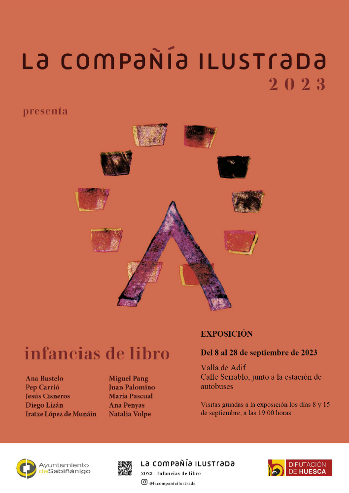 Imagen Exposición Infancias de libro, en la calle Serrablo (Valla de Adif)