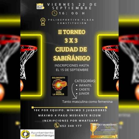 II TORNEO 3X3 CIUDAD DE SABIÑÁNIGO