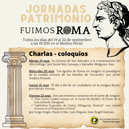 Imagen Las Jornadas de Patrimonio de Sabiñánigo se centran en la cultura romana...