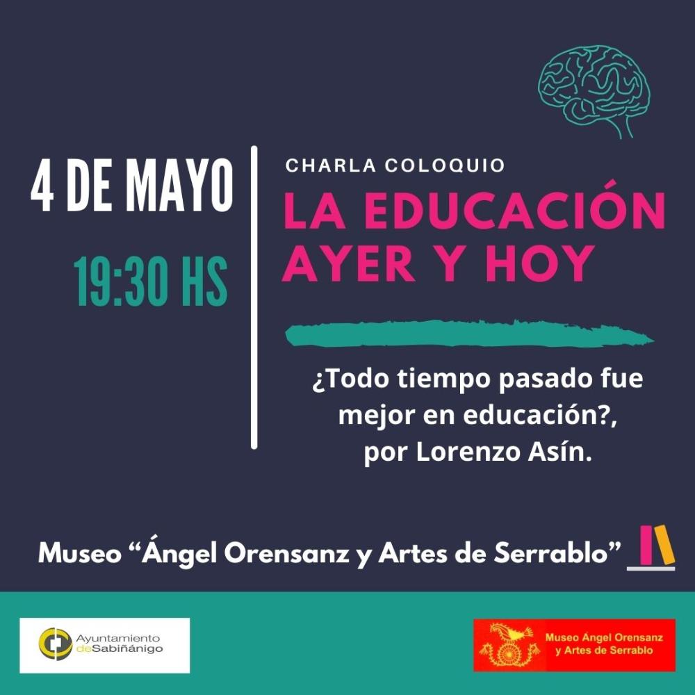 Imagen Charla-coloquio: La educación ayer y hoy