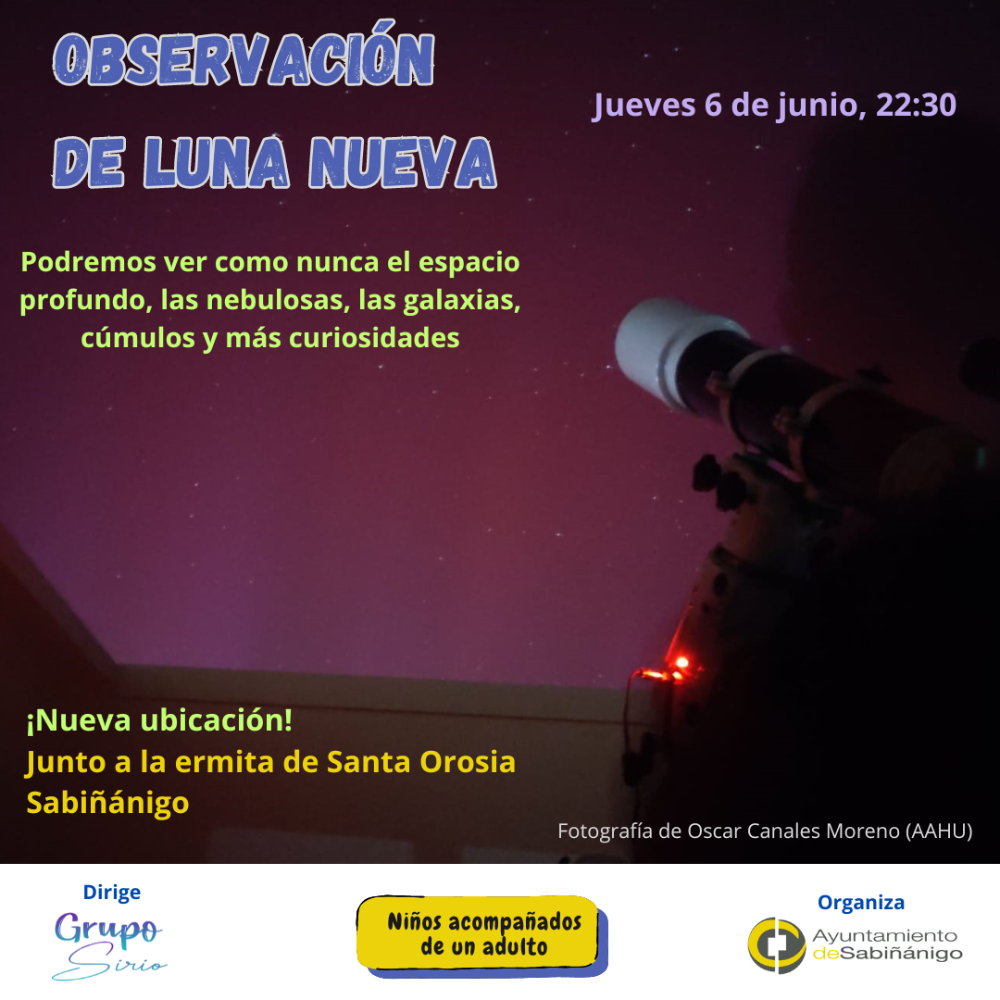 Imagen Observación nocturna de la luna nueva