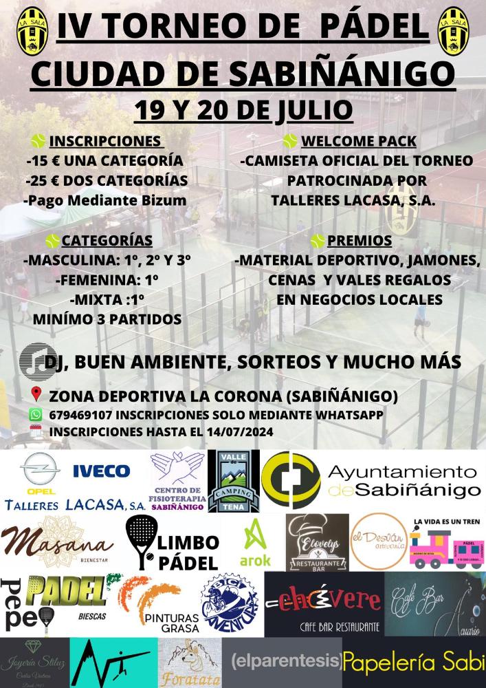 Imagen IV Torneo de Pádel Ciudad de Sabiñánigo