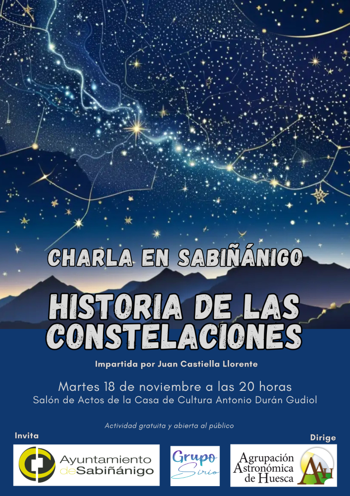 Imagen Charla: 'Historia de las constelaciones', por Juan Castiella Llorente