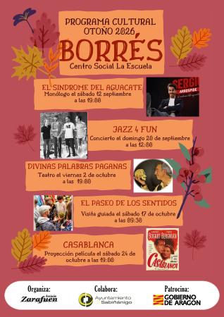 Imagen Programa cultural otoño 2026 Borrés