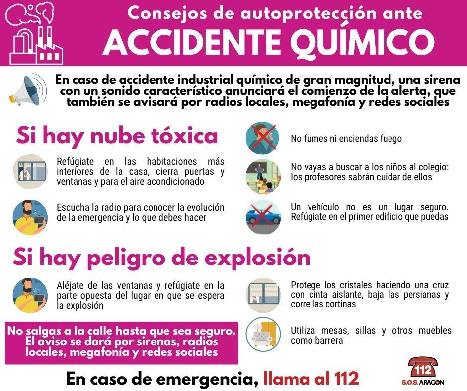 Imagen: Consejos autoprotección accidente químico