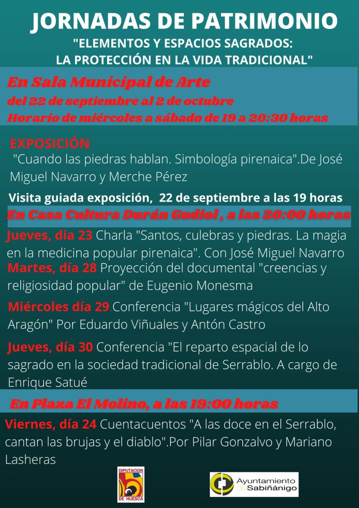 Imagen Las Jornadas de Patrimonio de Sabiñánigo giran este año en torno a los elementos mágicos y de protección en la cultura tradicional