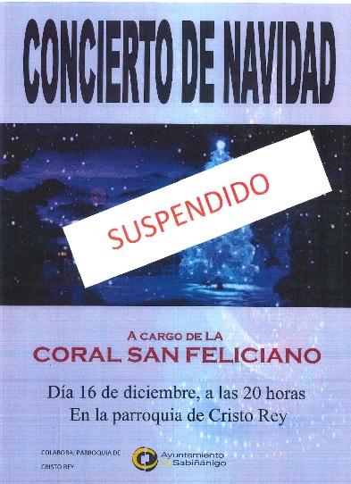 Imagen Se suspende el concierto de Navidad de la Coral de San Feliciano