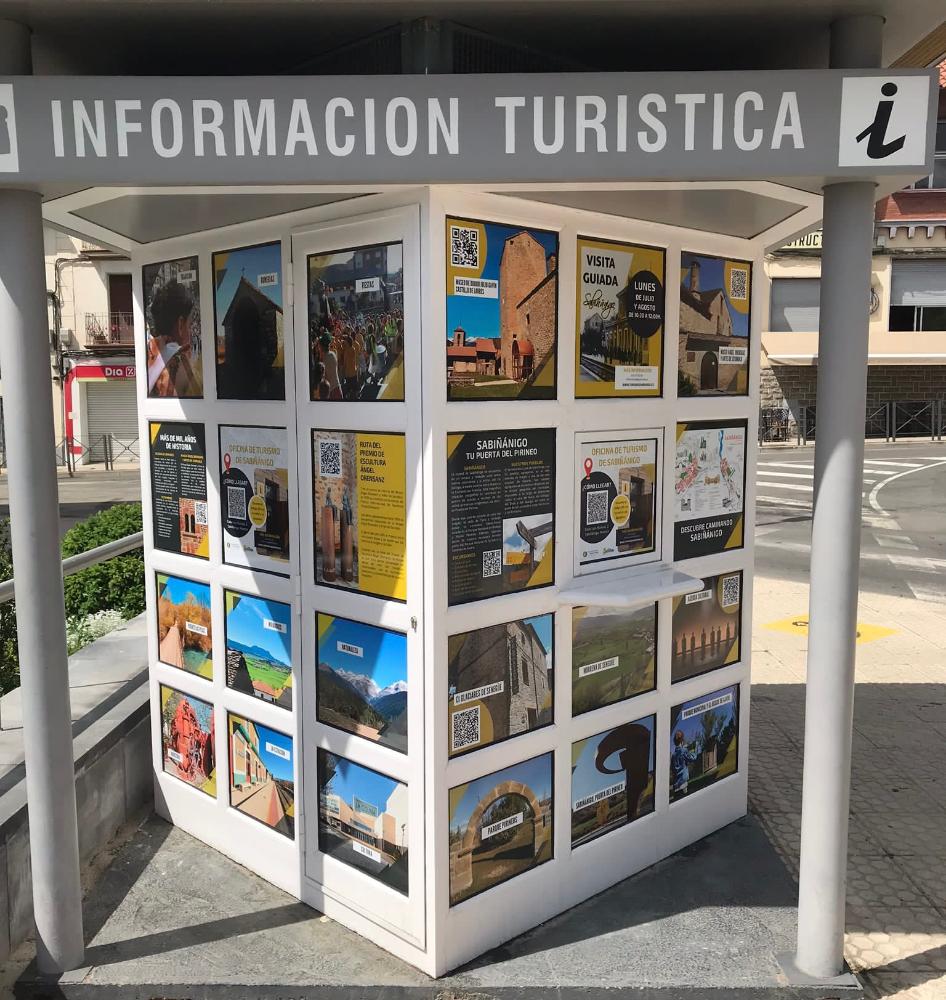 Imagen Sabiñánigo reconvierte un antiguo kiosko en un tótem de información turística y cultural en el centro de la ciudad