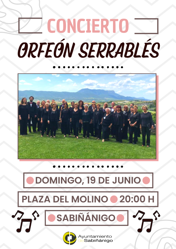 Imagen Concierto a cargo del Orfeón Serrablés en la plaza El Molino