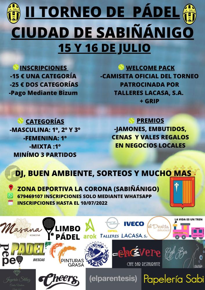 Imagen II Torneo de pádel ciudad de Sabiñánigo