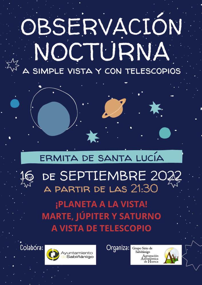 Imagen Observación nocturna a simple vista y con telescopio